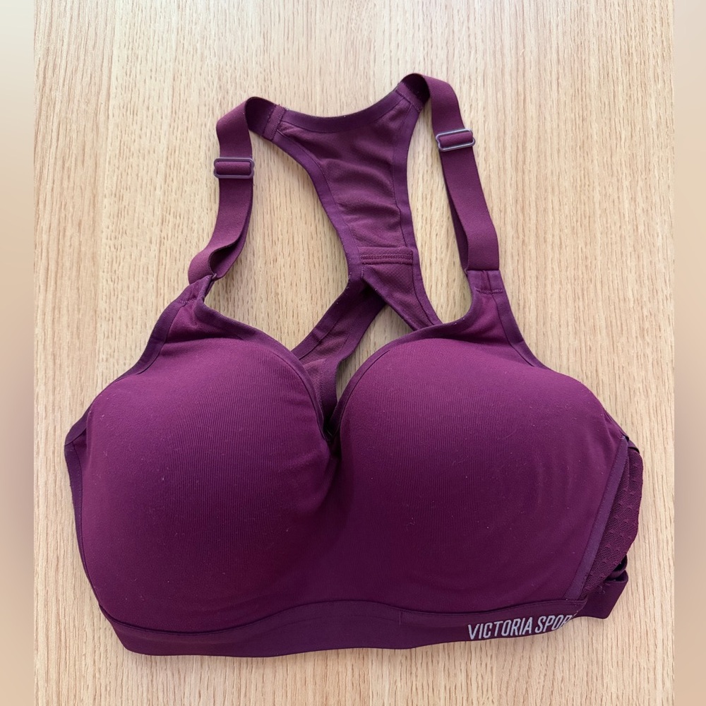 Victoria’s Secret VSX Burgundy Racerback Padded Sports Bra 34C